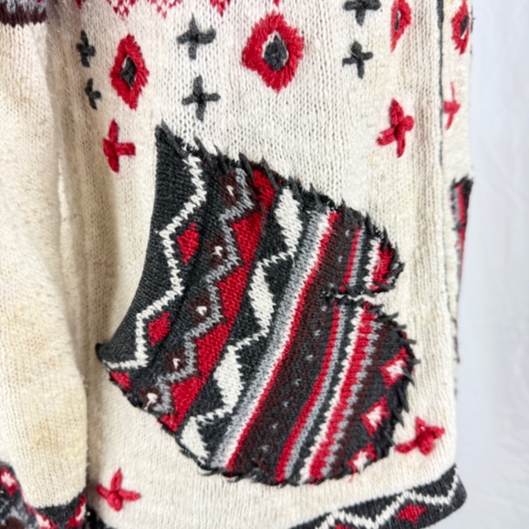 Vintage 1996 SML Sport Sweater S/M Jacket w Mitten Pockets Front Zipper Cardigan - Picture 6 of 15